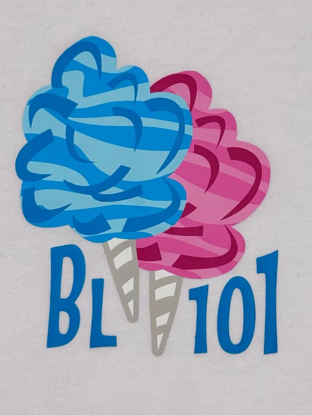 New Baseball Lifestyle 101 Home Run Sugar Tee Boys XL Cotton Candy White Summer